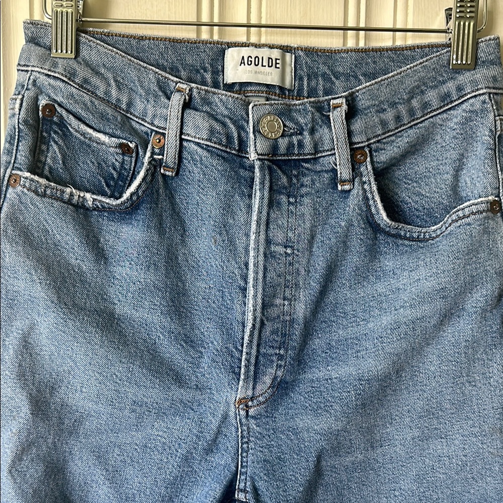 Agolde Riley High Rise Crop Jeans Size 27 - Picture 3 of 10